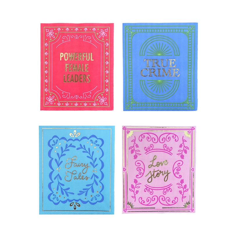 Jollity & Co. + Daydream Society - Book Club "Book Cover" Cocktail Napkins