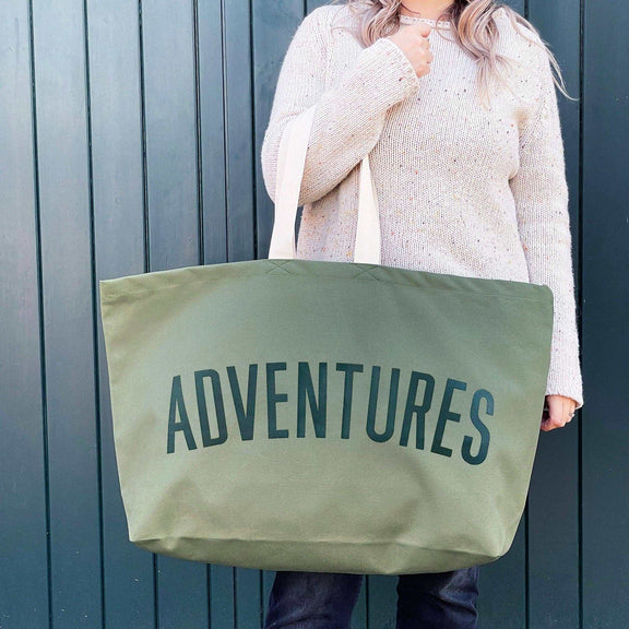 Adventures - Olive Green REALLY Big Bag by Alphabet Bags - Jennie Dots