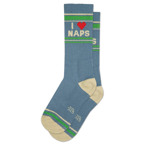 I ❤️ Naps Gym Crew Socks - Jennie Dots 