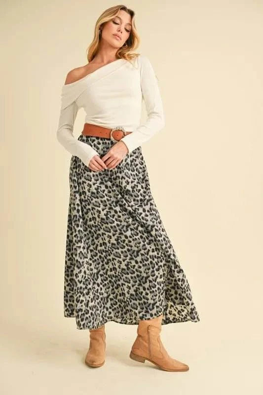 Aemi+Co Leopard Midi Skirt - Jennie Dots