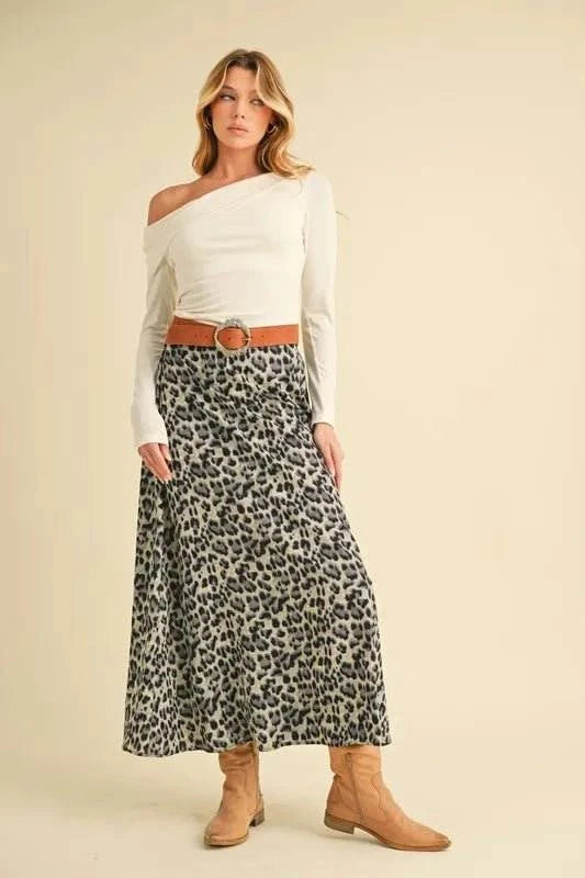 Aemi+Co Leopard Midi Skirt - Jennie Dots