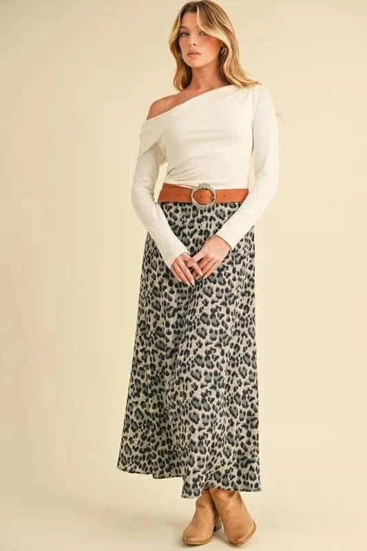 Aemi+Co Leopard Midi Skirt - Jennie Dots
