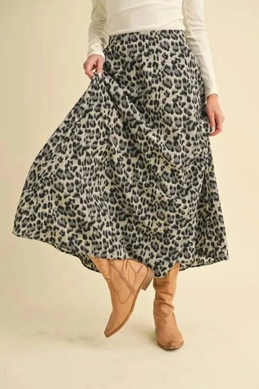 Aemi+Co Leopard Midi Skirt - Jennie Dots