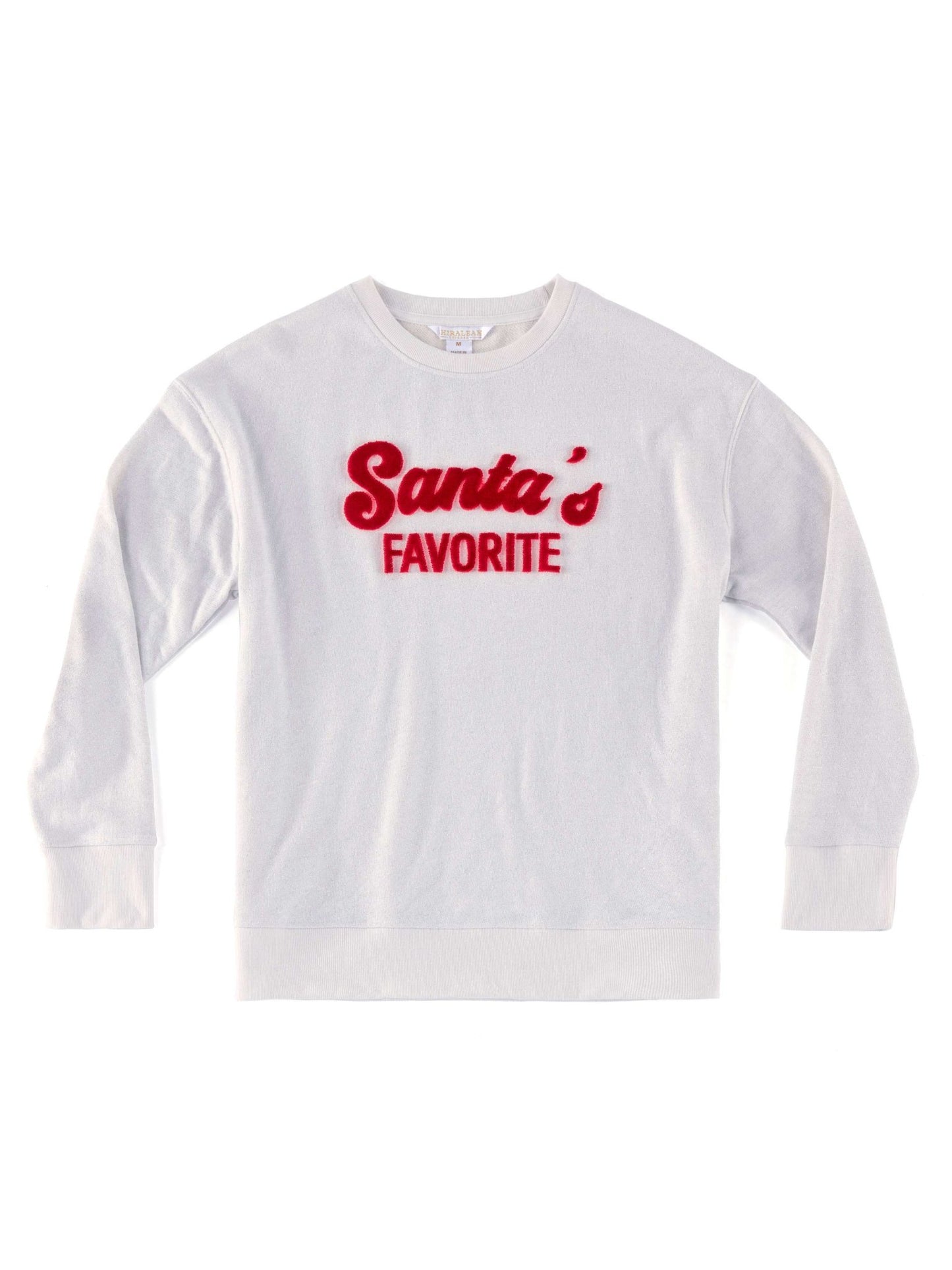 Almost Sold Out! The Shimmer "SANTA'S FAVORITE" Embellished Sweatshirt - Jennie Dots