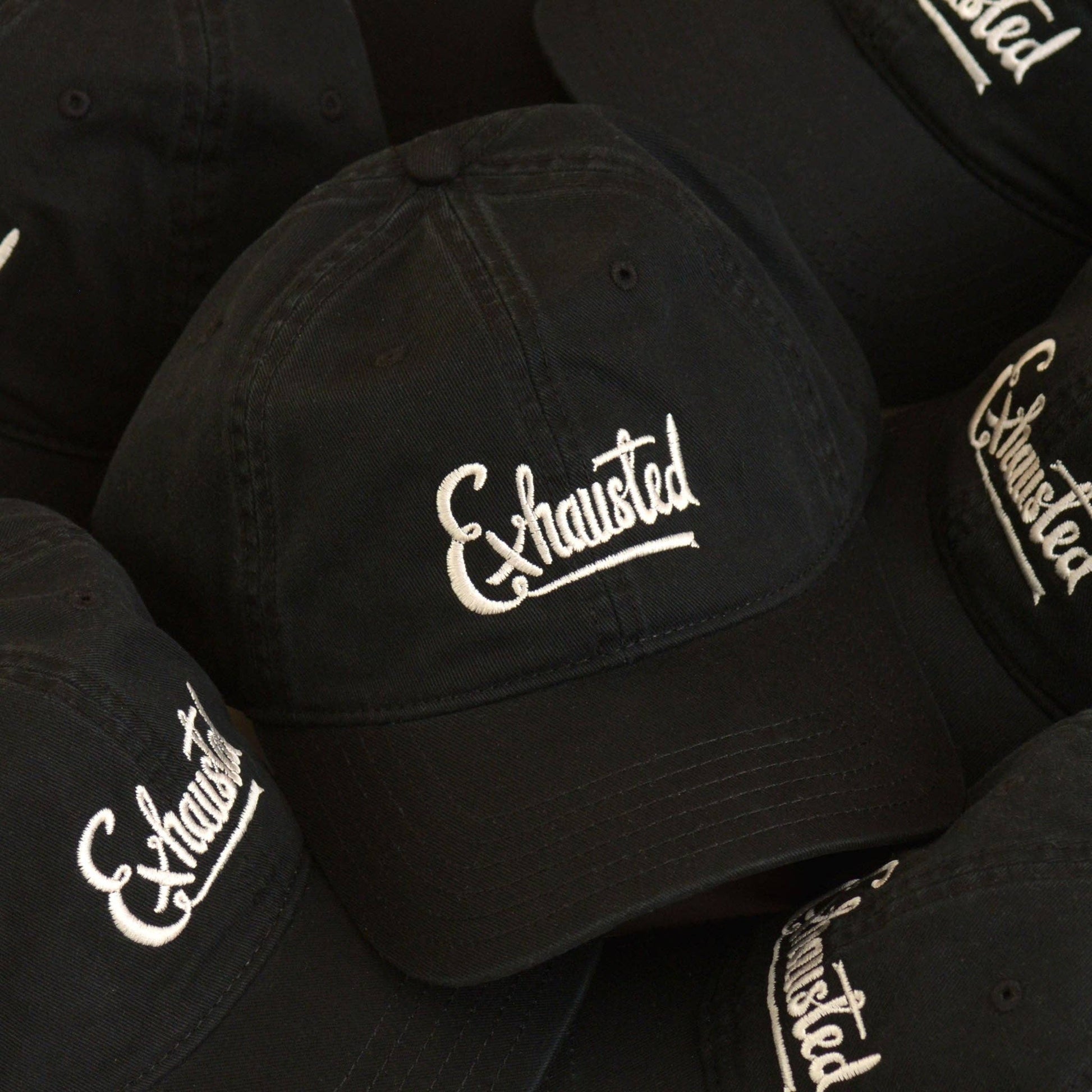 Alphabet Bags - Exhausted - Cotton Baseball Cap - Jennie Dots