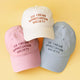 Alphabet Bags - Ice Cream Appreciation Society - Cotton Baseball Cap - Pale Vintage Blue - Jennie Dots