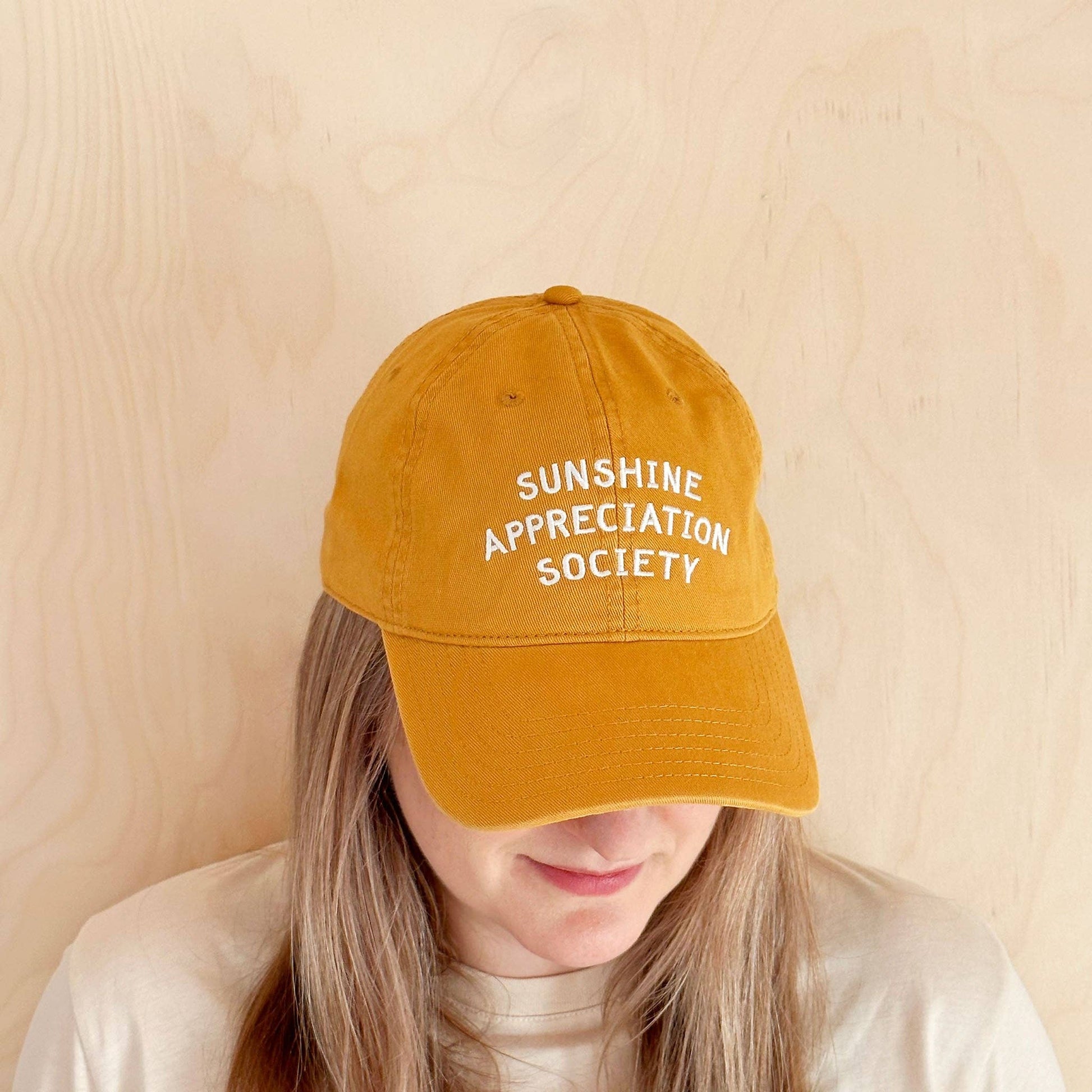 Alphabet Bags - Sunshine Appreciation Society - Cotton Baseball Cap - Yellow - Jennie Dots