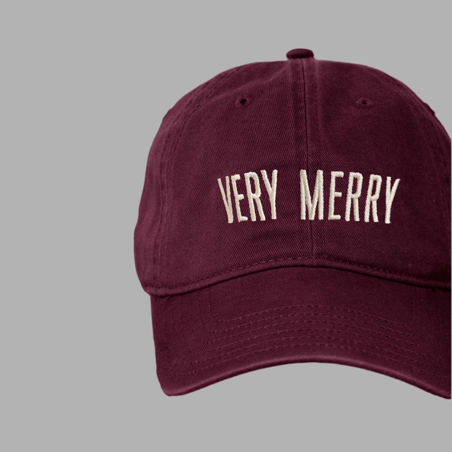 Alphabet Bags - Very Merry - Cotton Baseball Cap - Jennie Dots