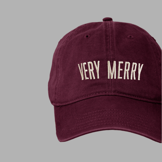 Alphabet Bags - Very Merry - Cotton Baseball Cap - Jennie Dots