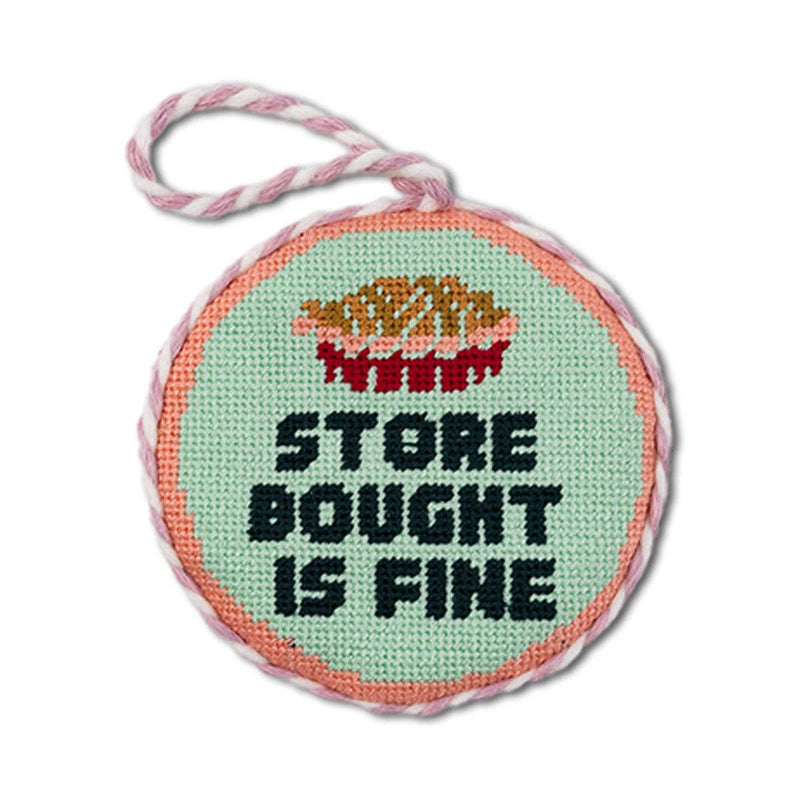 Furbish Studio - Needlepoint Ornament - Store Bought - Jennie Dots