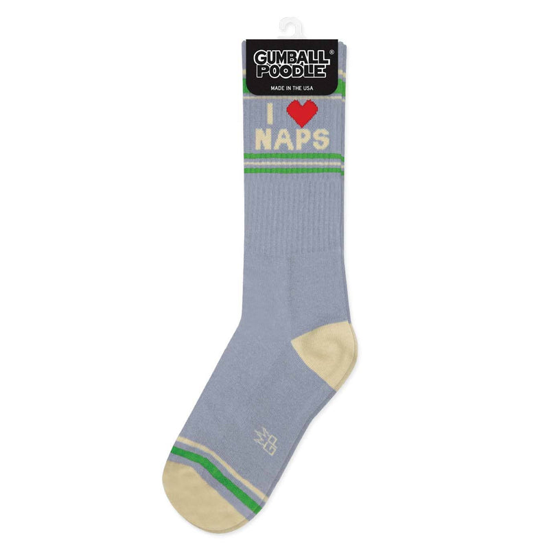 I ❤️ Naps Gym Crew Socks - Jennie Dots 