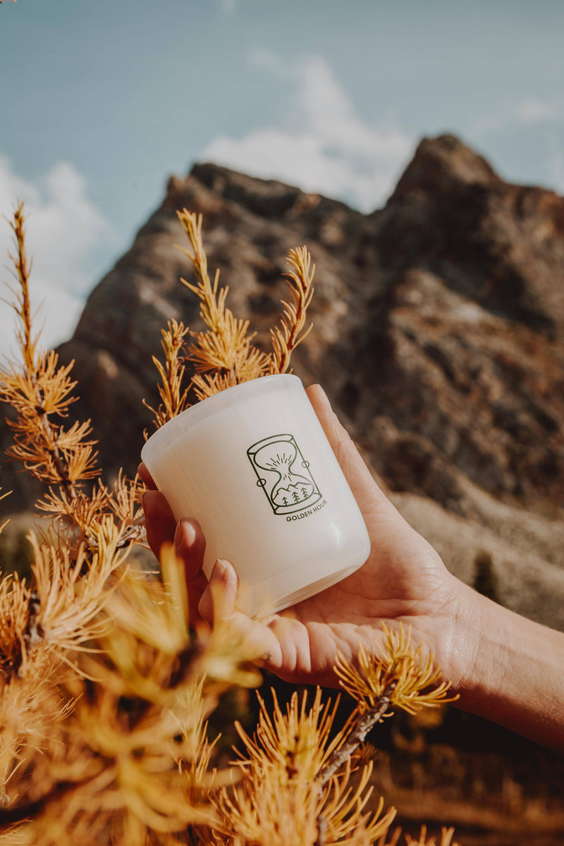 Milk Jar Candle Co. - Golden Hour - Cashmere, Cedarwood Coconut Soy 8oz Candle