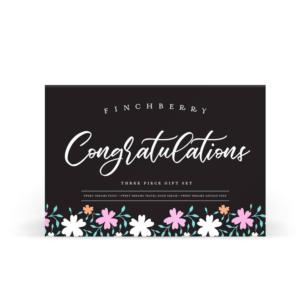 Congratulations 3 Pc Handcrafted Bath & Body Gift Set