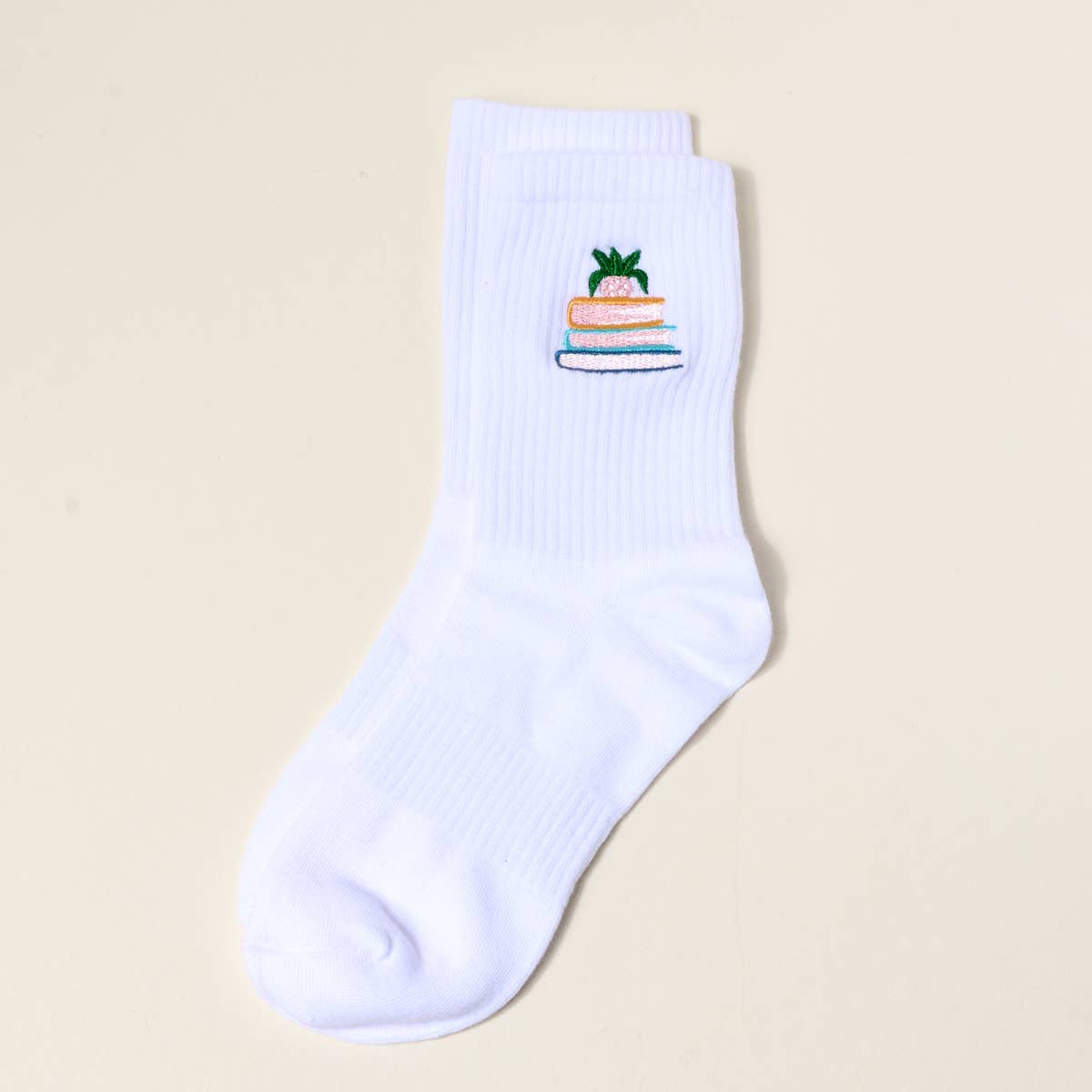 The Darling Effect - Embroidered Crew Socks–Book Nook