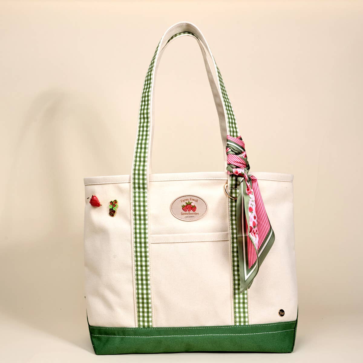 The Darling Effect - The Darling Canvas Tote Bag-Strawberry Fields