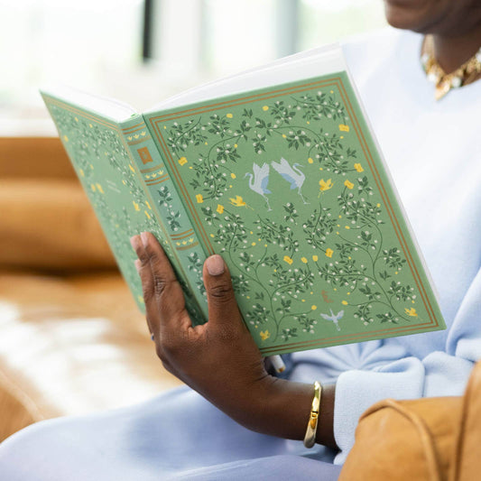 Simplified by Emily Ley - Linen Journal - Sage - Jennie Dots