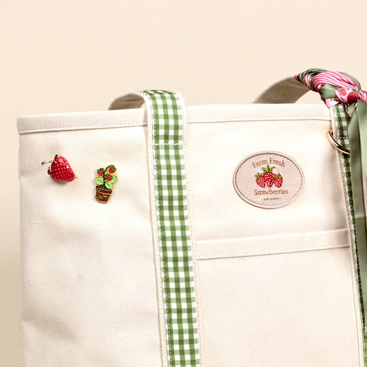 The Darling Effect - The Darling Canvas Tote Bag-Strawberry Fields