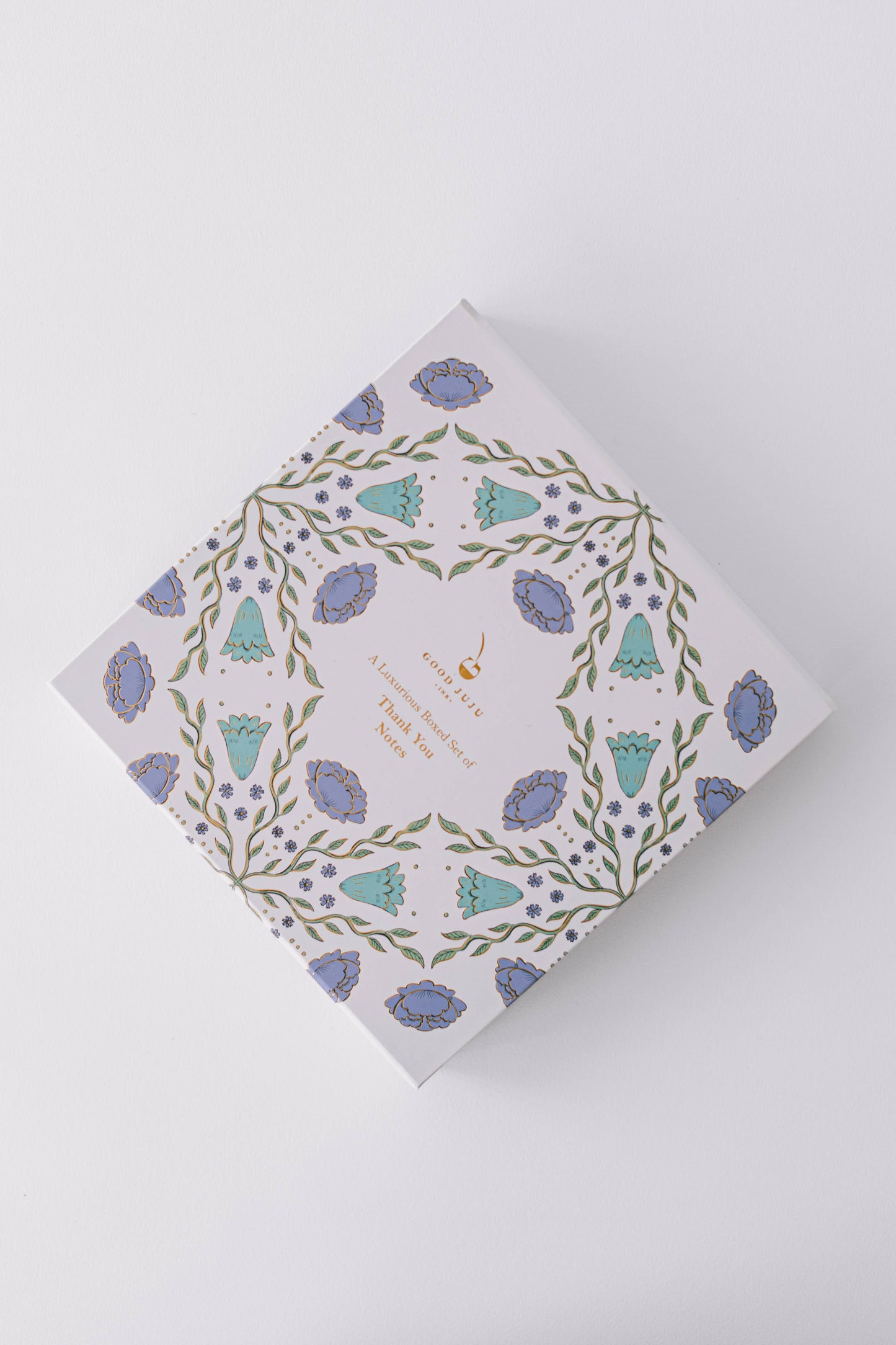 Folk Pattern Luxury Stationery Set - Green/Blue