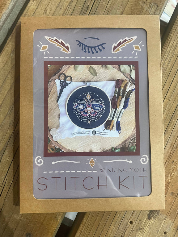 Tangled Up In Hue - DIY Stitch Kit -  Winking Moth Embroidery Kit - Jennie Dots 