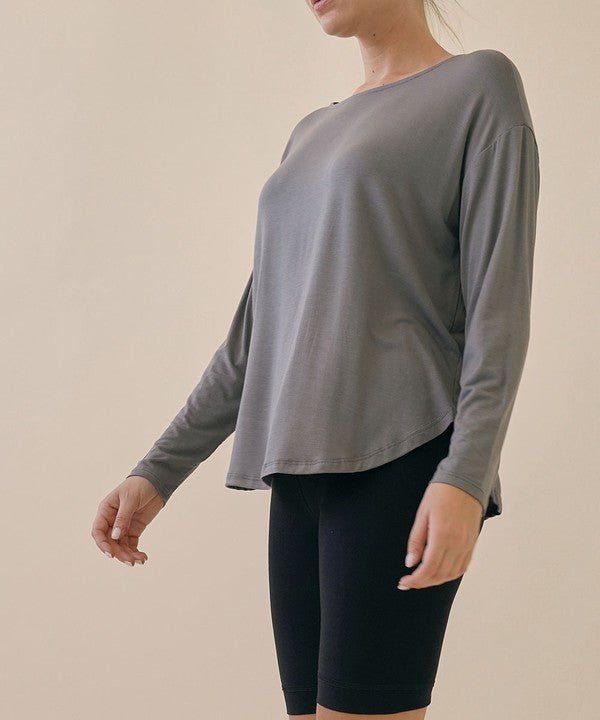 BAMBOO DOLMAN LONG SLEEVE TOP - Jennie Dots
