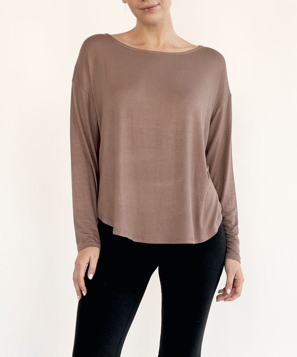 BAMBOO DOLMAN LONG SLEEVE TOP - Jennie Dots