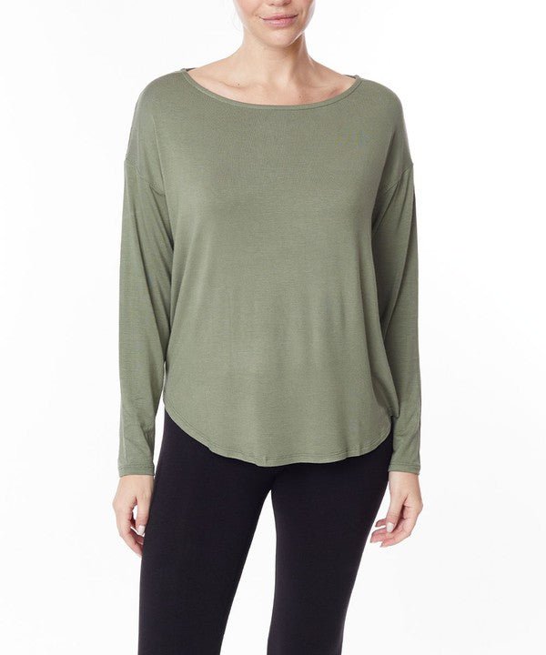 BAMBOO DOLMAN LONG SLEEVE TOP - Jennie Dots