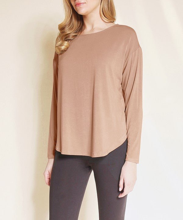 BAMBOO DOLMAN LONG SLEEVE TOP - Jennie Dots