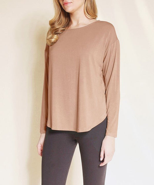 BAMBOO DOLMAN LONG SLEEVE TOP - Jennie Dots