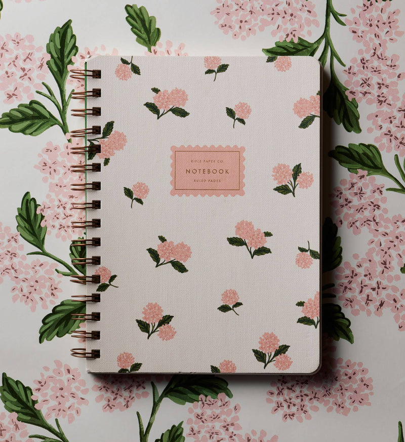 Rifle Paper Co. - Pink Hydrangea Spiral Notebook