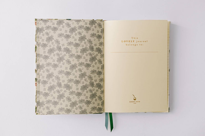 Good Juju Ink - Swan Dance Floral Hardcover Notebook - Jennie Dots