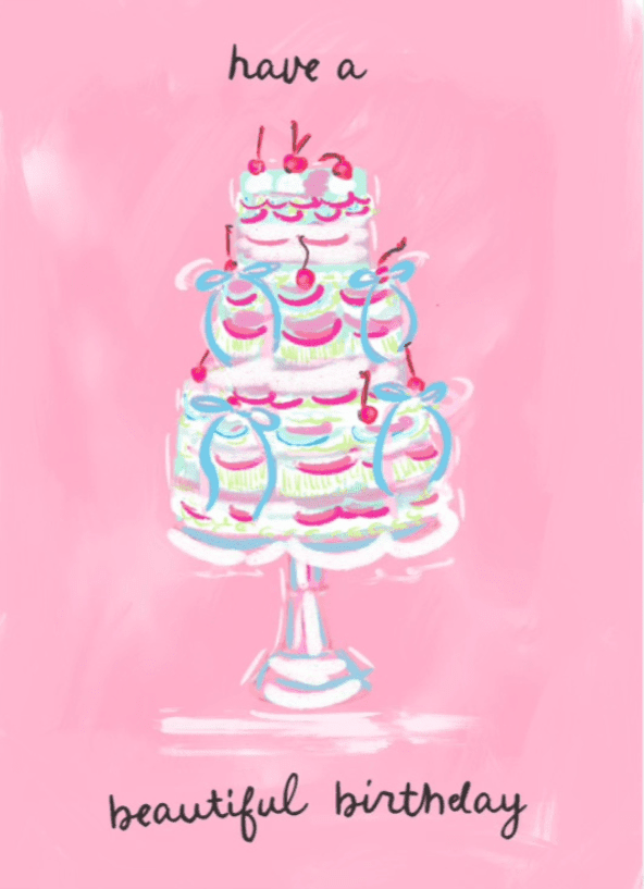BEAUTIFUL BIRTHDAY - Note Card - Jennie Dots
