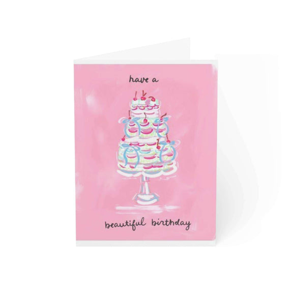 BEAUTIFUL BIRTHDAY - Note Card - Jennie Dots