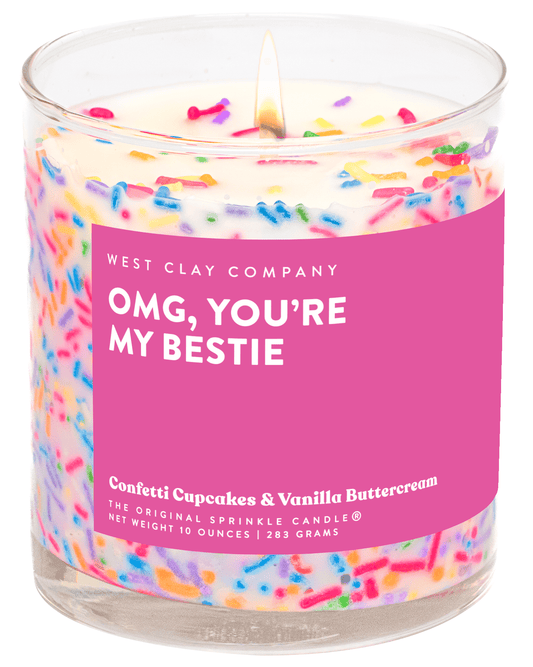 BESTIE SPRINKLE CANDLE - Vanilla Cupcakes Scented - Jennie Dots