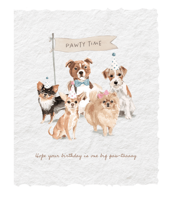 Birthday Paw - tay Dogs | Eco - Friendly Greeting Card - Jennie Dots