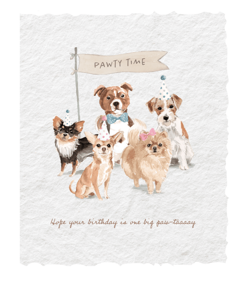 Birthday Paw - tay Dogs | Eco - Friendly Greeting Card - Jennie Dots