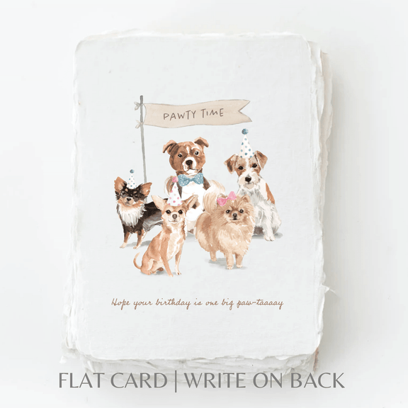 Birthday Paw - tay Dogs | Eco - Friendly Greeting Card - Jennie Dots
