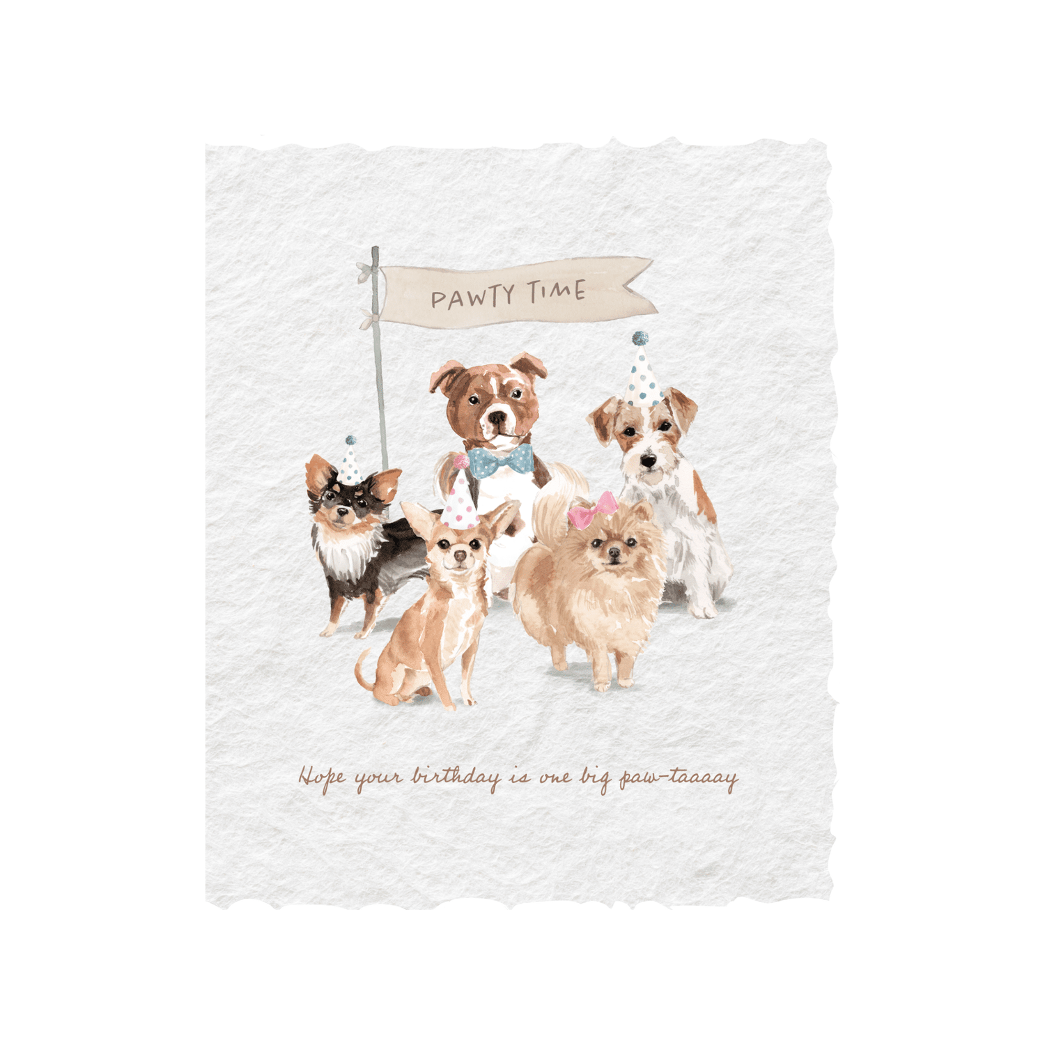 Birthday Paw - tay Dogs | Eco - Friendly Greeting Card - Jennie Dots