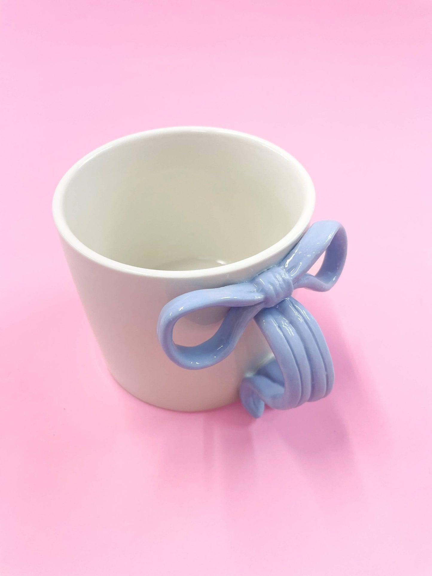 Blue Bow 15oz Ceramic Coffee Mug - Jennie Dots