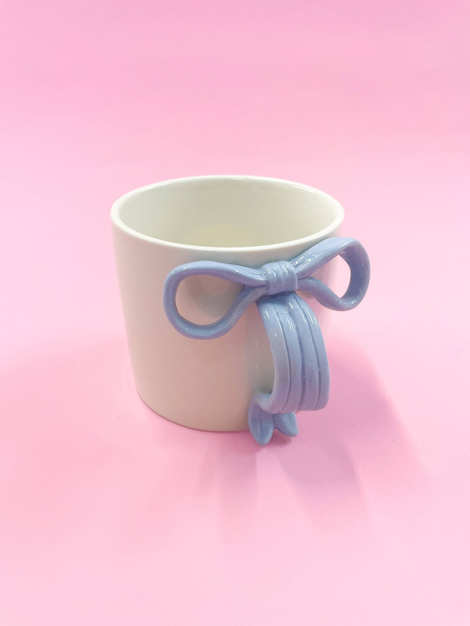 Blue Bow 15oz Ceramic Coffee Mug - Jennie Dots