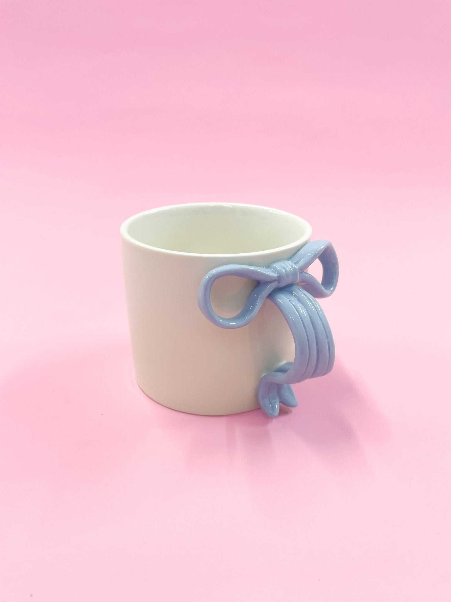 Blue Bow Ceramic Coffee Mug - Thumbnail 3