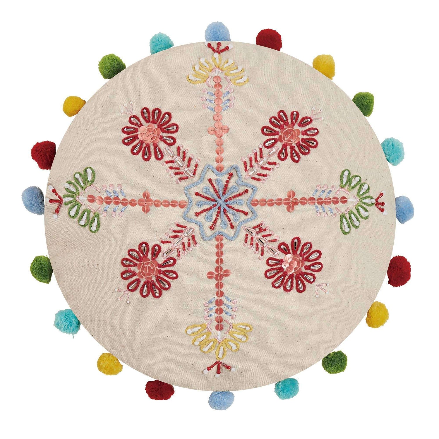 Boho Embroidered Pillow - Jennie Dots