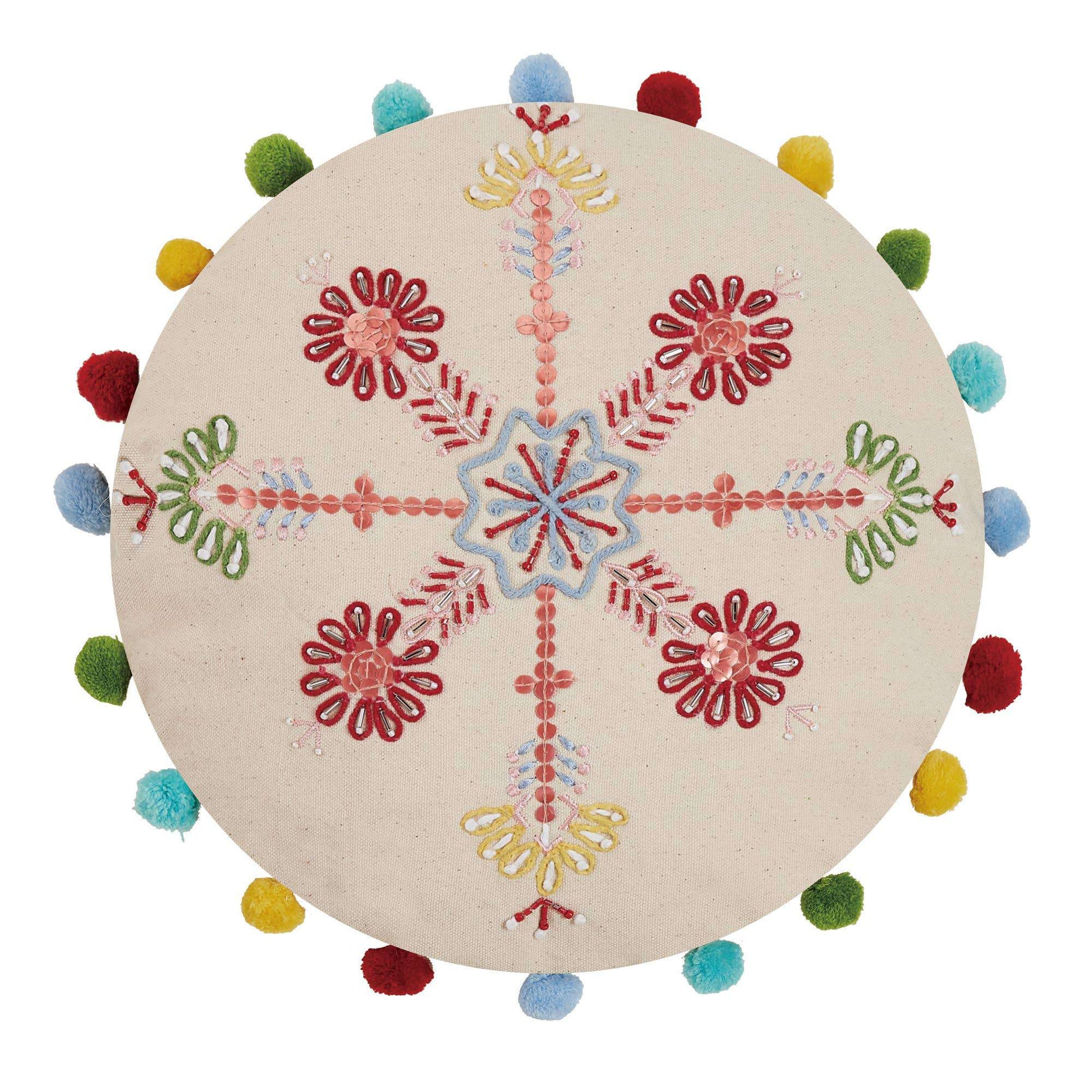 Boho Embroidered Pillow - Jennie Dots