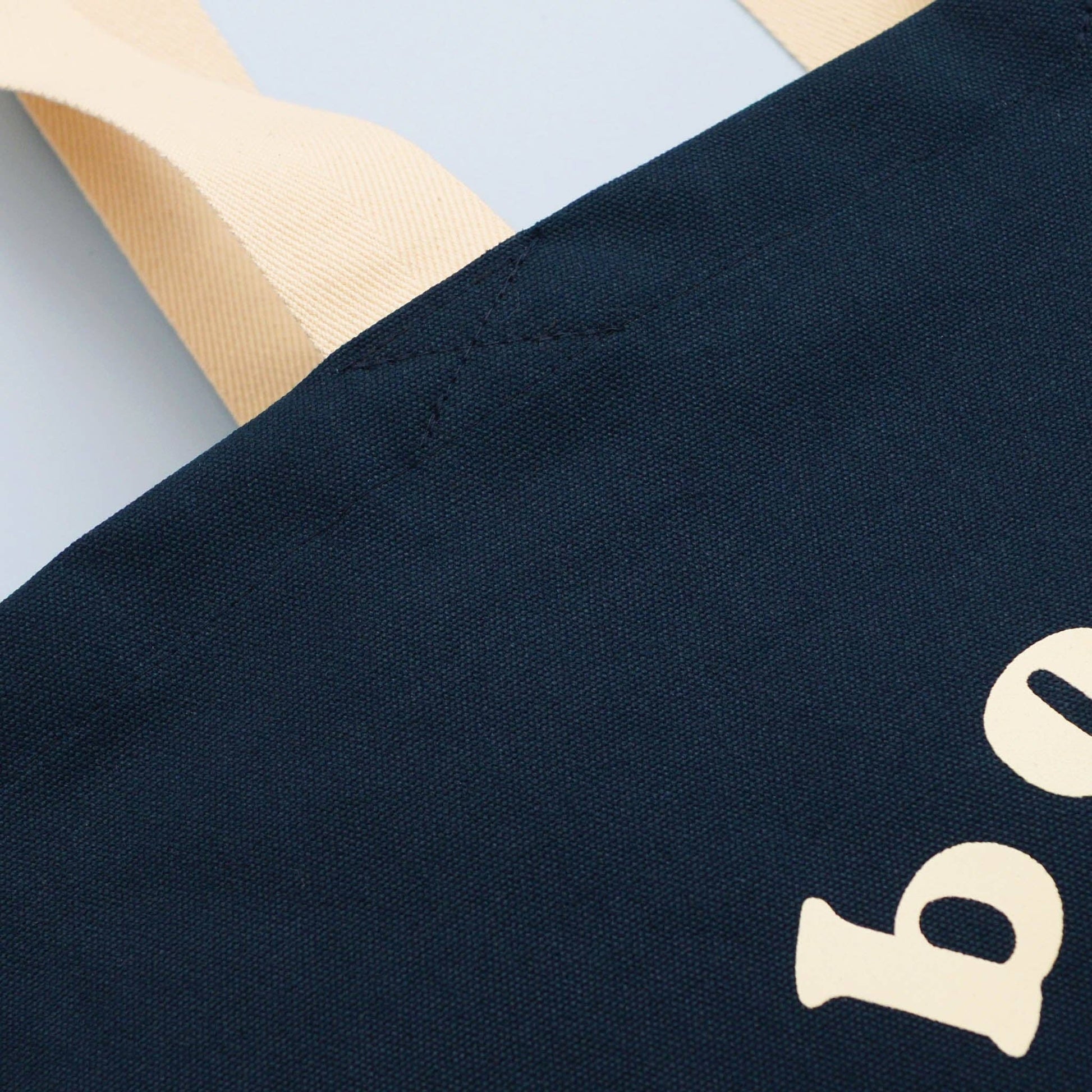 Books & Snacks - Midnight Blue Canvas Tote Bag - Jennie Dots