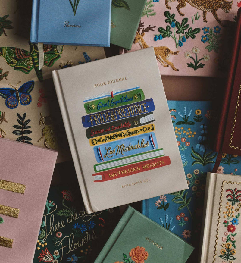 Rifle Paper Co. - Book Club Embroidered Book Journal