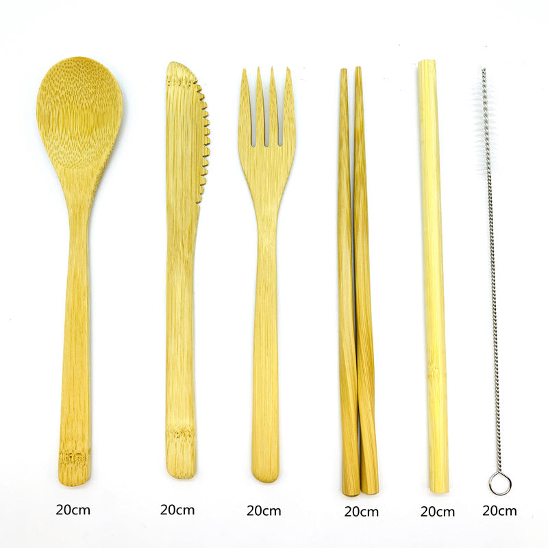 Travel Utensils -Sustainable Bamboo Cutlery Set