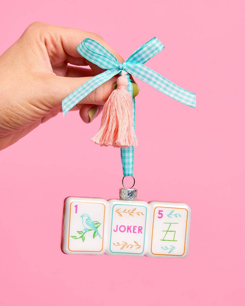 xo, Fetti - Mahjong Glass Ornament | holiday gift tile players