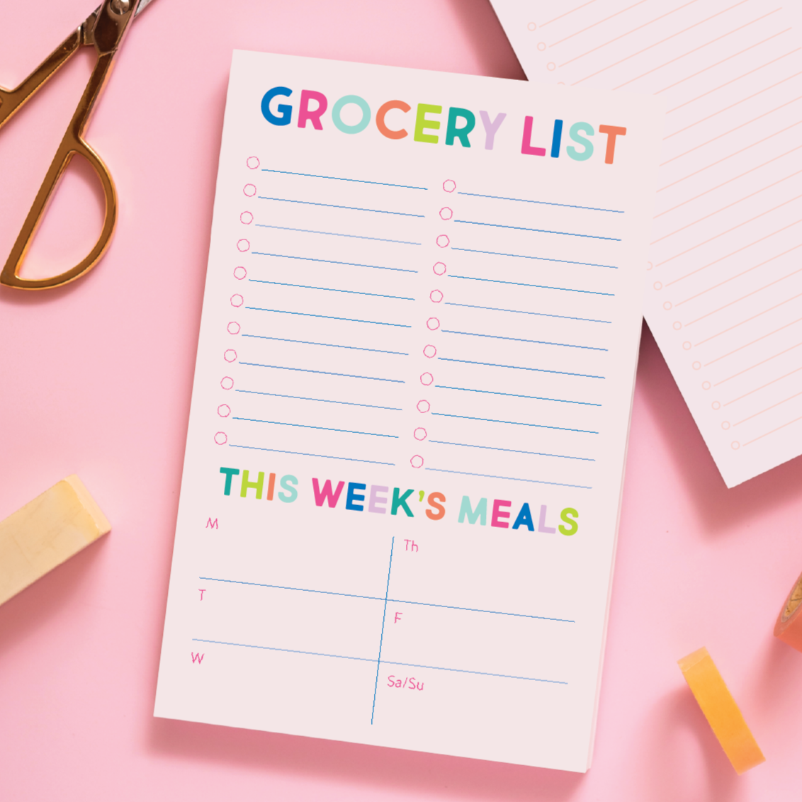 Joy Creative Shop - Grocery Meal Planning Notepad