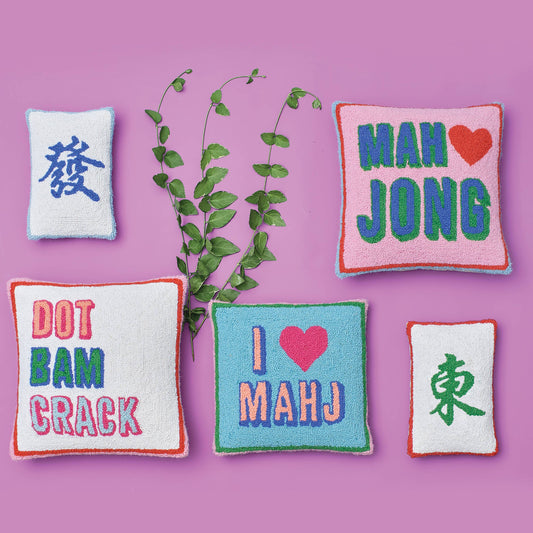 Peking Handicraft - Dot Bam Crack Hook Pillow - Ampersand - Jennie Dots 