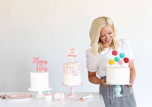 Cake By Courtney Pom Pom Cake Toppers - Jennie Dots
