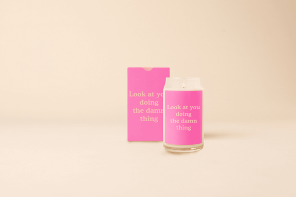 Candle Can Glass - “Look at You Doing The Damn Thing” - Jennie Dots